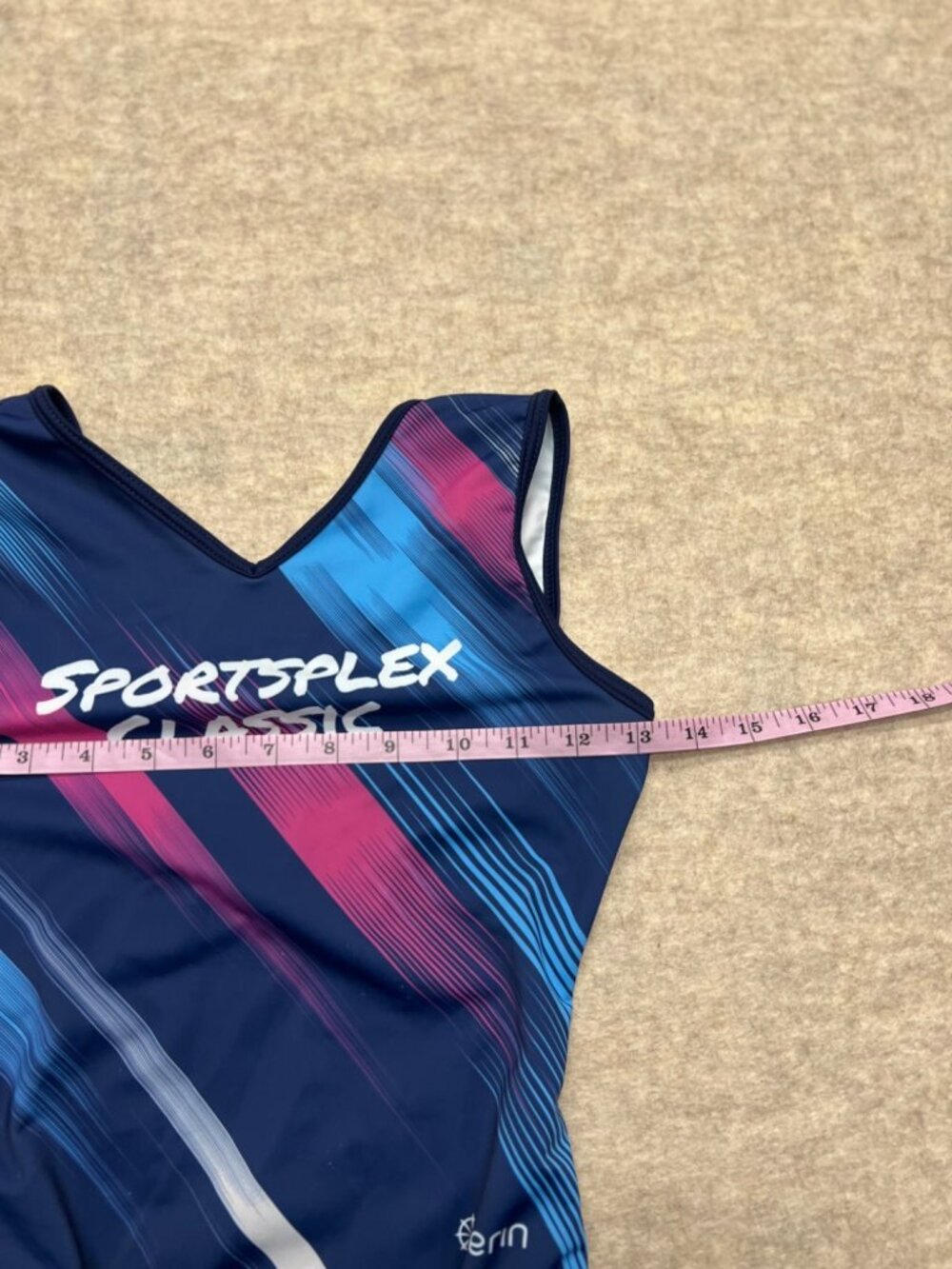 Erin Blue Pink Sportsplex Classic Gymnastics Leotard Child Medium LEO Meet - Picture 5 of 6